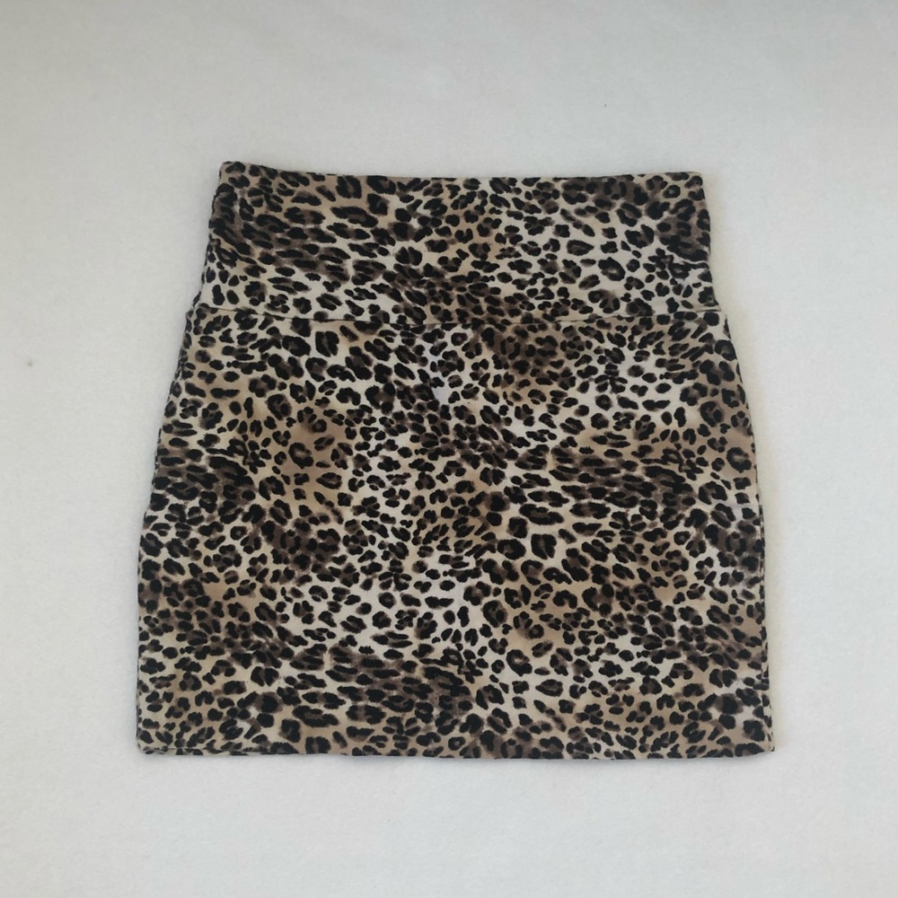 Cheetah Print Body Con Skirt
